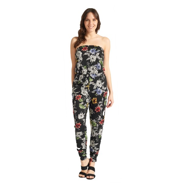 Sleeveless Multicolor Floral Print Jumpsuit - Magasins Hart | Hart Stores