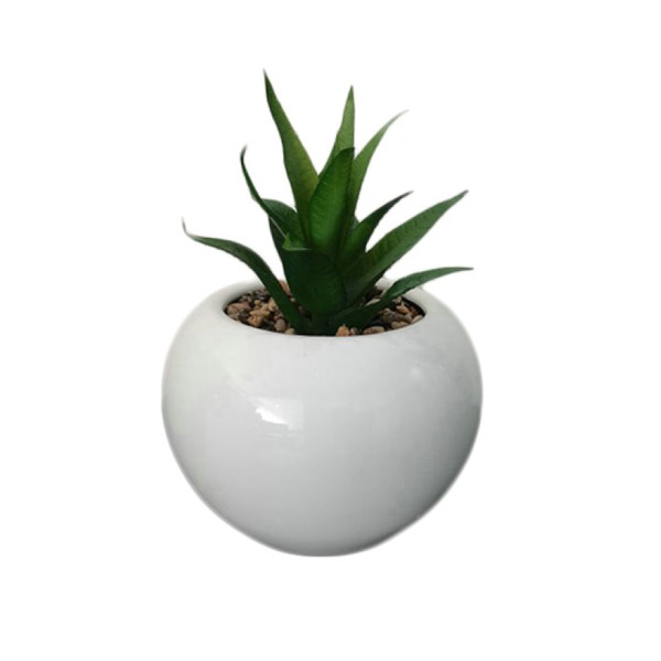 Artificial Plant Succulent In White Ceramic Pot 13x13x18