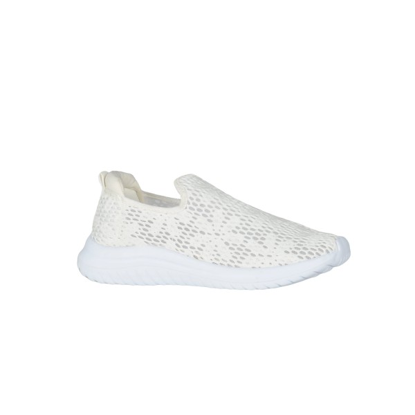 Floral Mesh Walking Shoes - White - Magasins Hart | Hart Stores