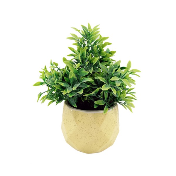 Grass Cement Pot Yellow Speck 15x19