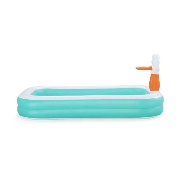 Bestway® Piscine familiale gonflable avec panier de basket ''Dunk n’ Splash™'' 2,51 m x 1,68 m x 1,02 m
