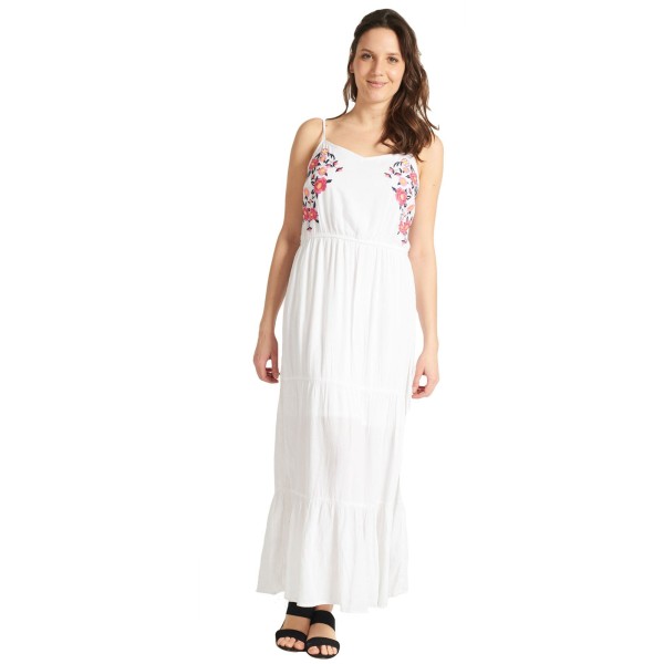 White Embroidered Maxi Dress - Magasins Hart | Hart Stores