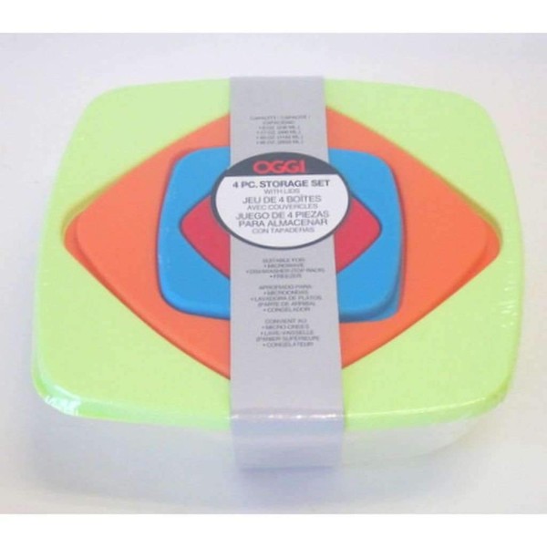 Oggi - Square Storage Containers, Set of 4 - Magasins Hart | Hart Stores