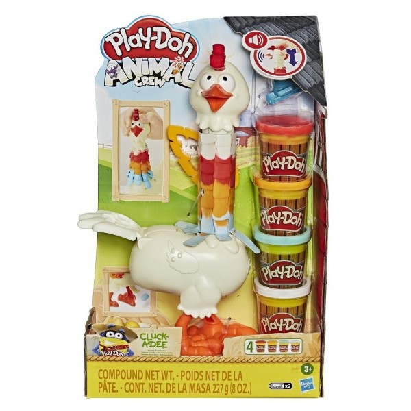 Play-Doh Animal Crew - Cluck-a-Dee, Poulet amusant à plumes