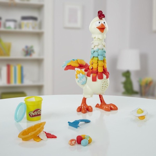 Play-Doh Animal Crew - Cluck-a-Dee, Poulet amusant à plumes