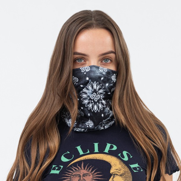 Masque bandana - Motif cachemire teinté noir (Disponible en ligne seulement)