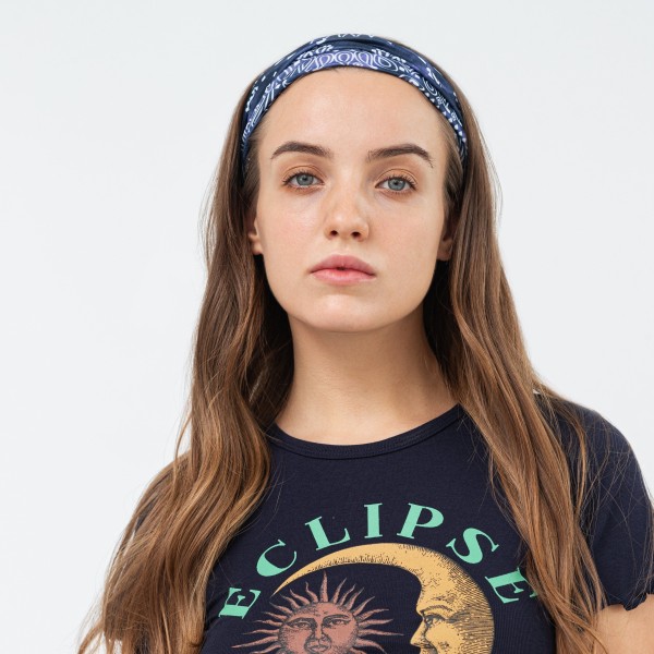 Masque bandana - Motif cachemire teinté mauve (Disponible en ligne seulement)