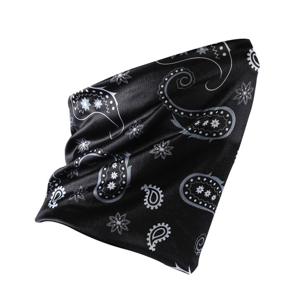 Masque bandana - Motif cachemire fleuri noir (Disponible en ligne seulement)