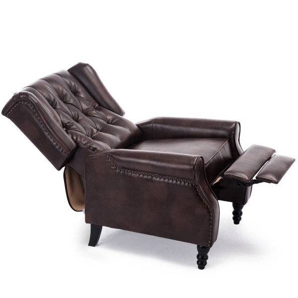 Althorp - Fauteuil inclinable à dossier poussoir en similicuir