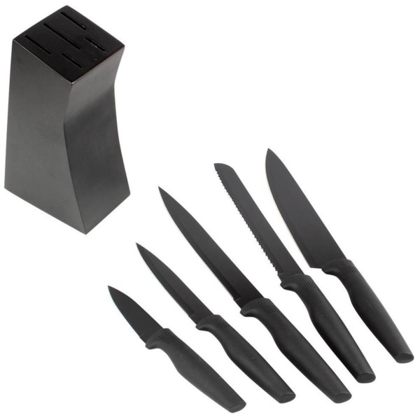 Ensemble de couteaux noirs 6 pièces