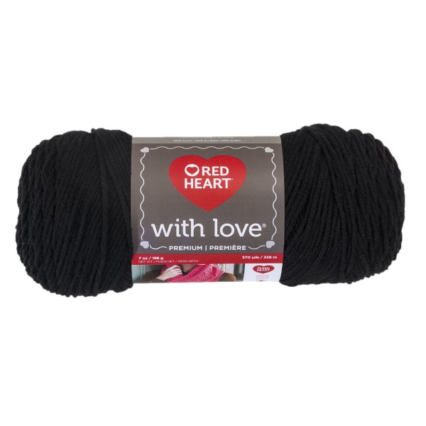 Red Heart With Love Black