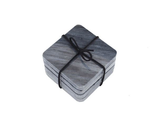 Grey Marble Coasters 4pcs