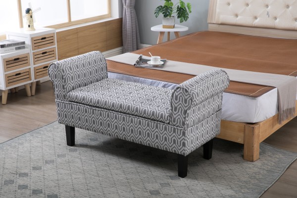 Banc de rangement avec accoudoir