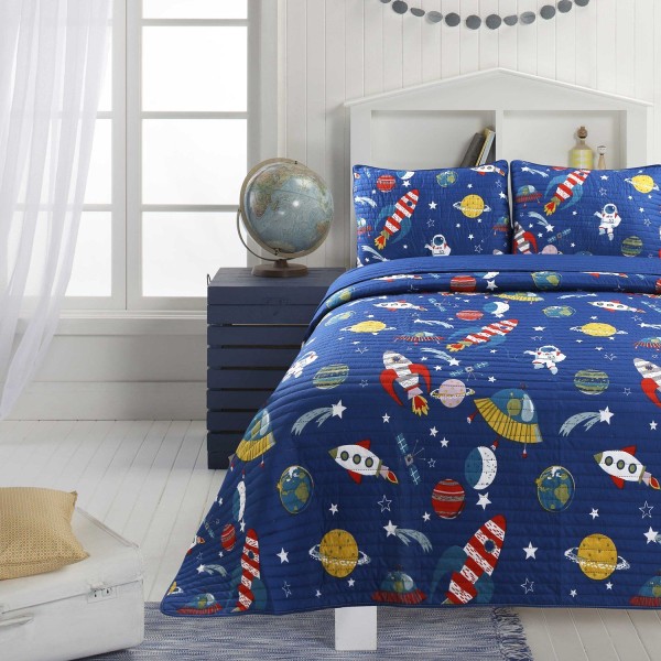 Little Adrien - Martian 3 Piece Kids Quilt Set - Magasins Hart | Hart Stores