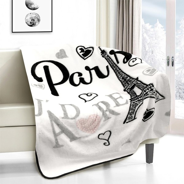 Paris J'adore Plush Mink Throw 50x60 - Magasins Hart | Hart Stores
