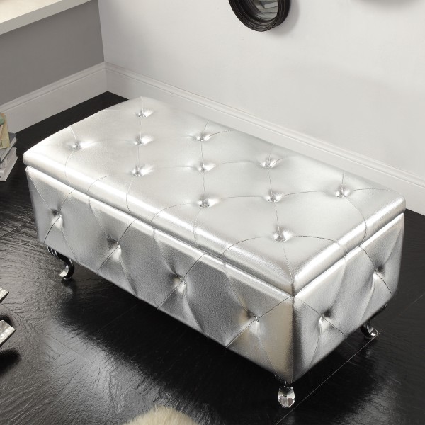 Atelier du Nord - Banc de rangement en simili cuir