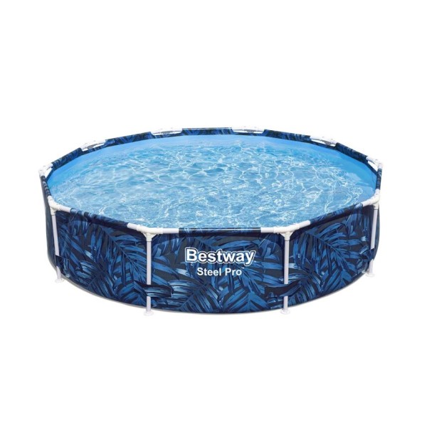 Bestway® Steel Pro® Piscine hors sol ronde , look botanique moderne 10' x 26''
