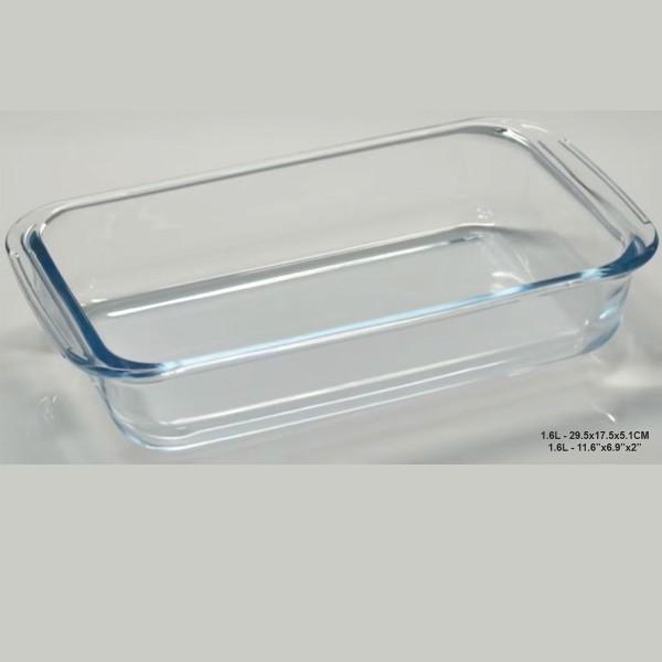 A La Cuisine- Borosilicate Glass Baking Tray - 1.6l