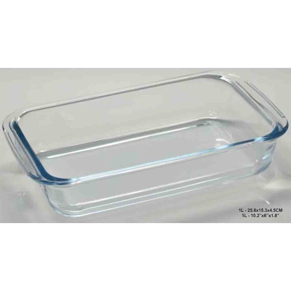 A LA CUISINE- BOROSILICATE GLASS BAKING TRAY - 1L