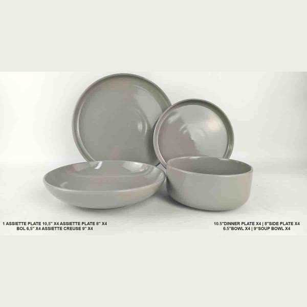 A La Cuisine - 16 Pcs Stoneware Dinnerware Set