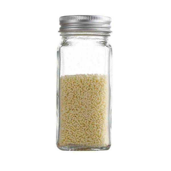 A LA CUISINE - clear square glass jar with tin lid 120ml