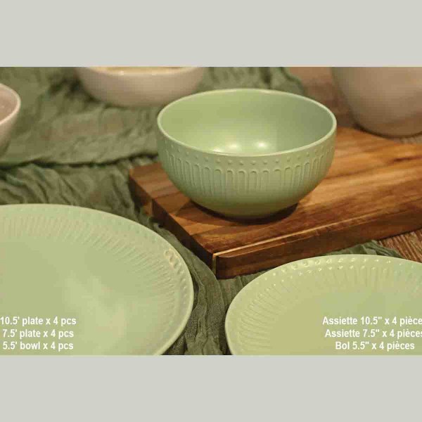 A La Cuisine - Dinnerware Set-Light Green