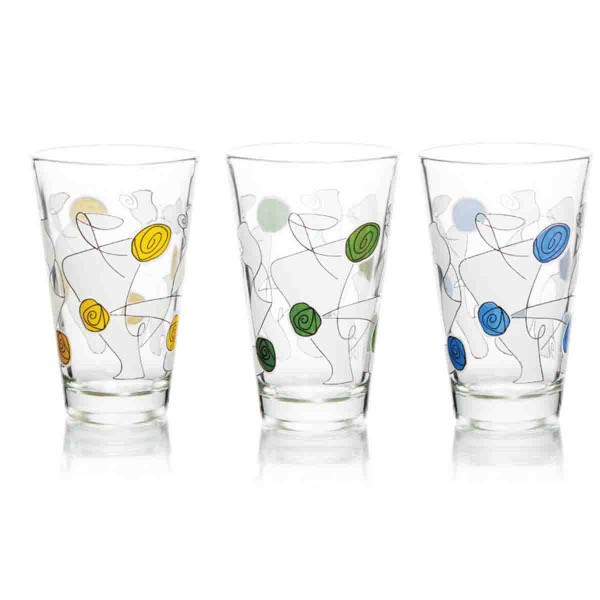 A LA CUISINE - SET/6 310ML SILK SCREEN GLASSES