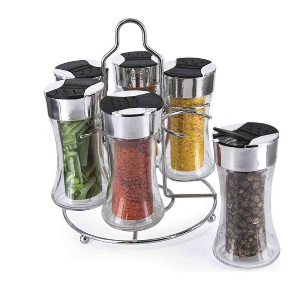 A LA CUISINE - set of 6 spice jars with stand 110ml