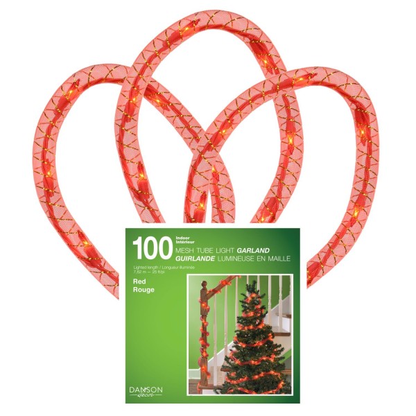 100 Mini Ind Incand 25' Mesh Tube Lights - Magasins Hart | Hart Stores