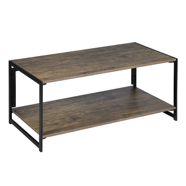 Ades | Coffee Table with Steel Frame and Wood Top