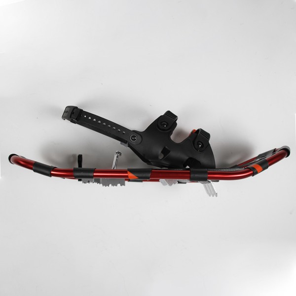Ensemble de raquettes à neige pour adultes (rouge 8 x 21 po) et bâton de trekking dans un sac