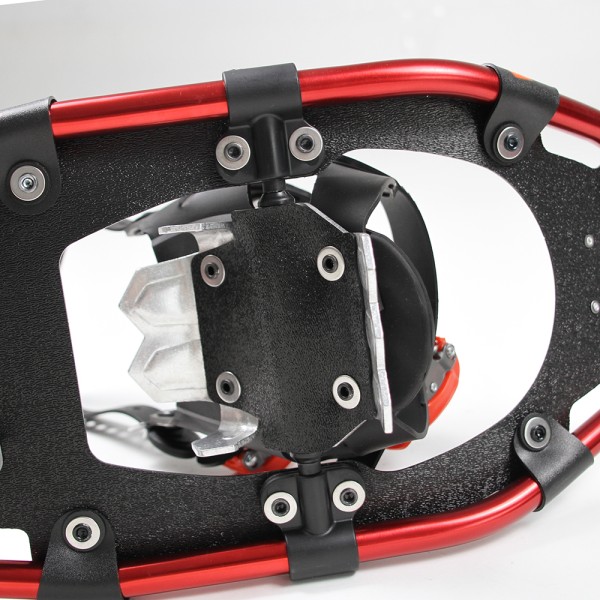 Ensemble de raquettes à neige pour adultes (rouge 8 x 21 po) et bâton de trekking dans un sac