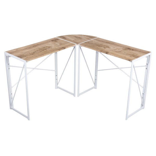 Albertin - Modern/Contemporary Computer Office L-Shaped Desk with metal frame