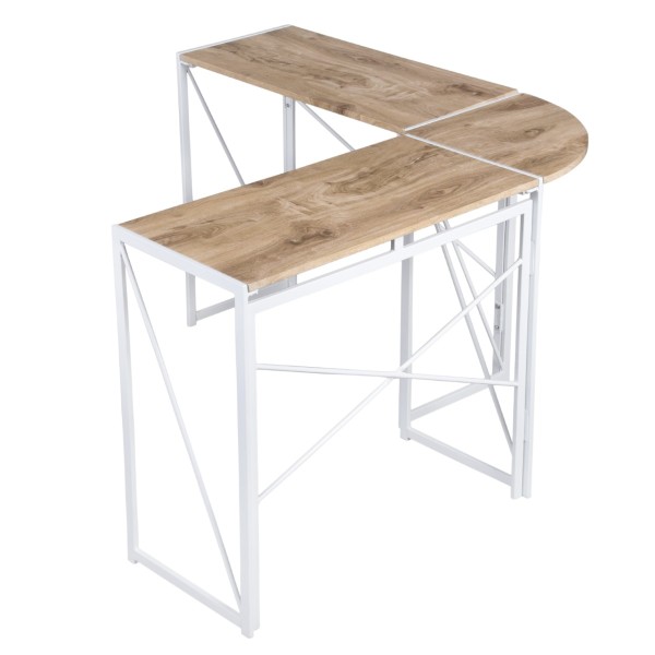 Albertin - Modern/Contemporary Computer Office L-Shaped Desk with metal frame