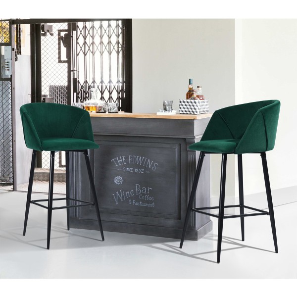 Aldridge - Velvet Bar Stool