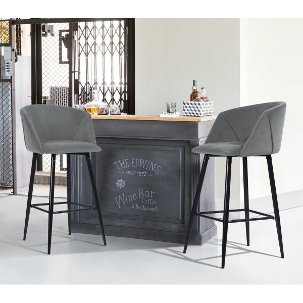 Aldridge - Velvet Bar Stool