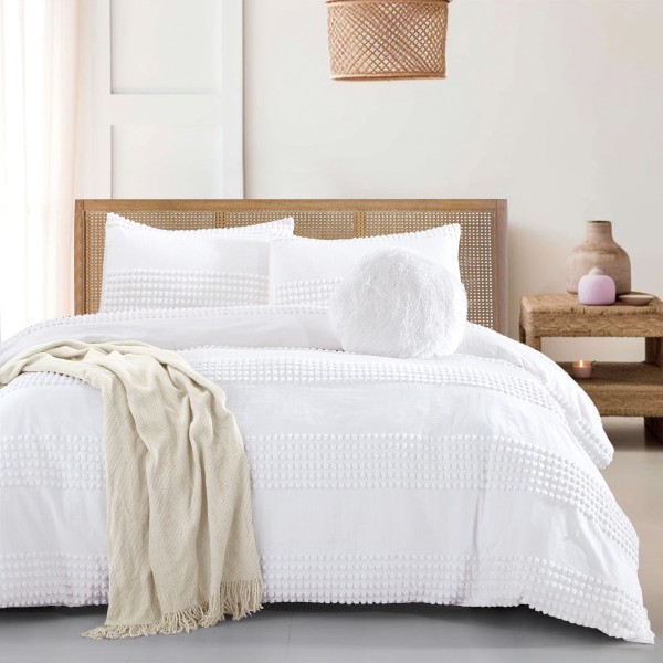 Lauren Taylor -Amara Ensemble de housses de couette 4 pièces en jacquard