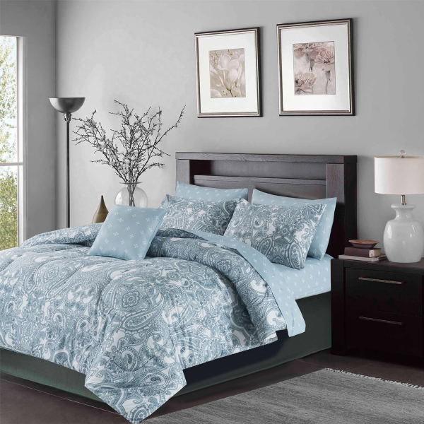 Comforter 8pc Anais Blue