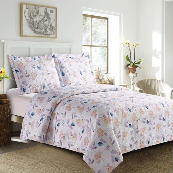 Anniston 3 PC Floral Quilt Set - Magasins Hart | Hart Stores