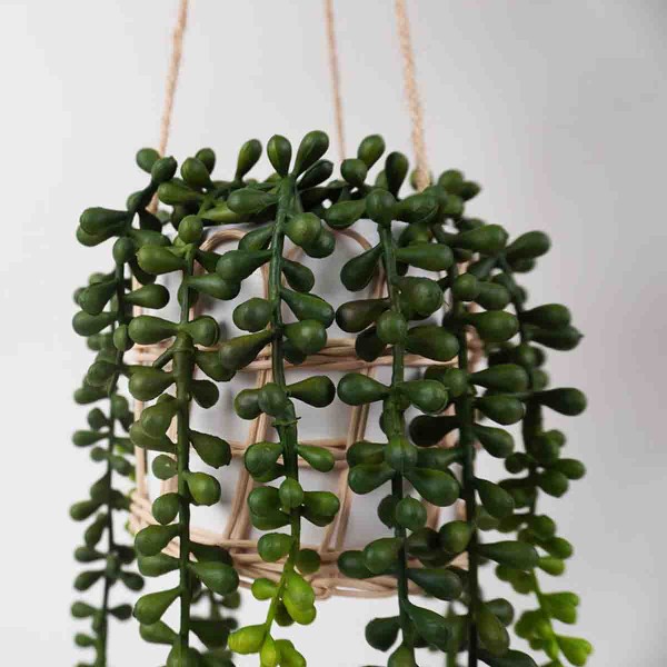 Suspension de Perles Artificielles dans un Pot en Céramique 61cm