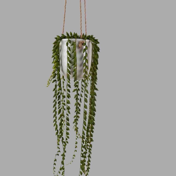 Suspension de Perles Artificielles dans un Pot en Céramique 56cm