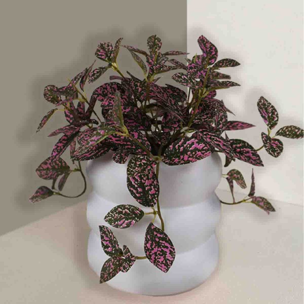 Artificial Trailing Plant in White Ceramic Pot