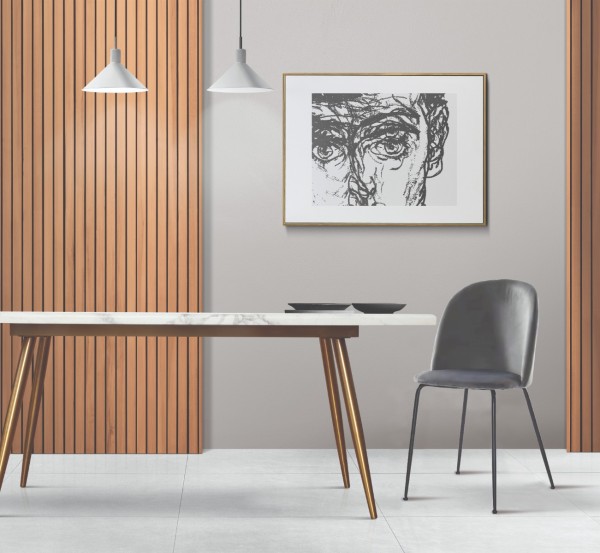 Atelier Du Nord - Dining Chair Velvet With Black Metal Leg