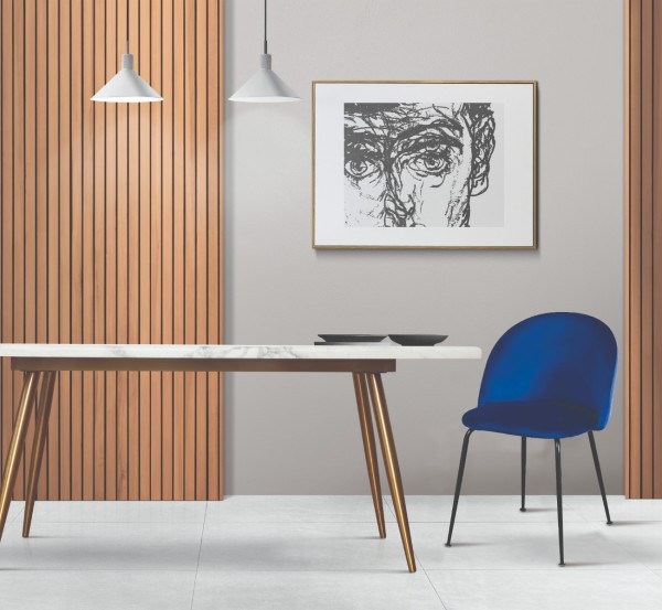Atelier Du Nord - Dining Chair Velvet With Black Metal Leg