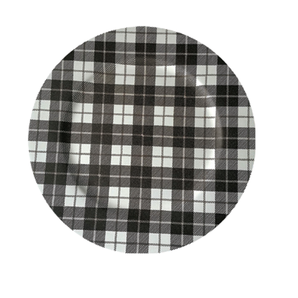 À LA CUISINE - Charger Plate (Buffalo - Plaid - Wood)