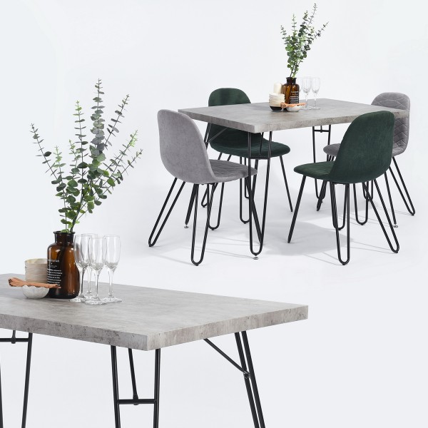 Atelier Du Nord - Baden Dining Table With Metal Frame