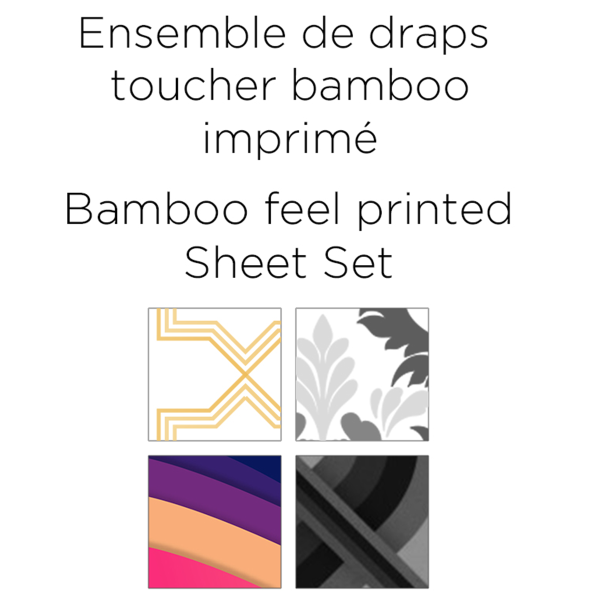 Studio 707 - Ensemble de draps imprimés en feutre de bambou