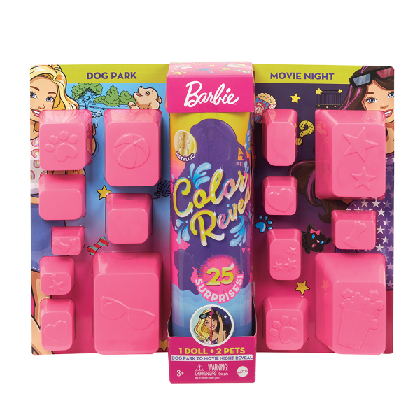 Barbie Color Reveal Dog Park Movie Night