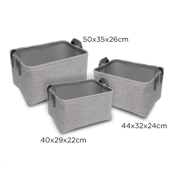 LAUREN TAYLOR - Storage Basket Grey With handle