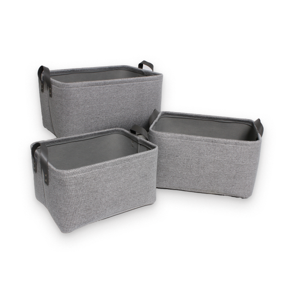 LAUREN TAYLOR - Storage Basket Grey With handle